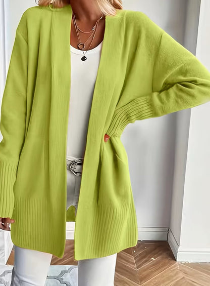 Ribbed Knit Oversized Cardigan