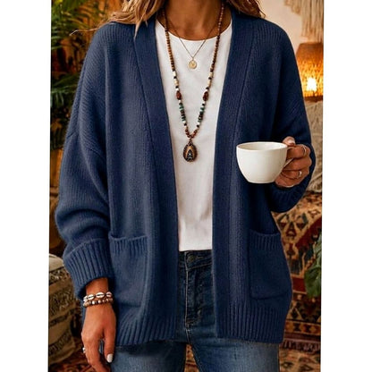 Oversized Knit Winter Cardigan, Pink