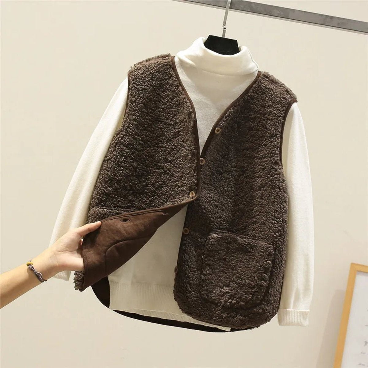 Sleeveless Sherpa Winter Gilet