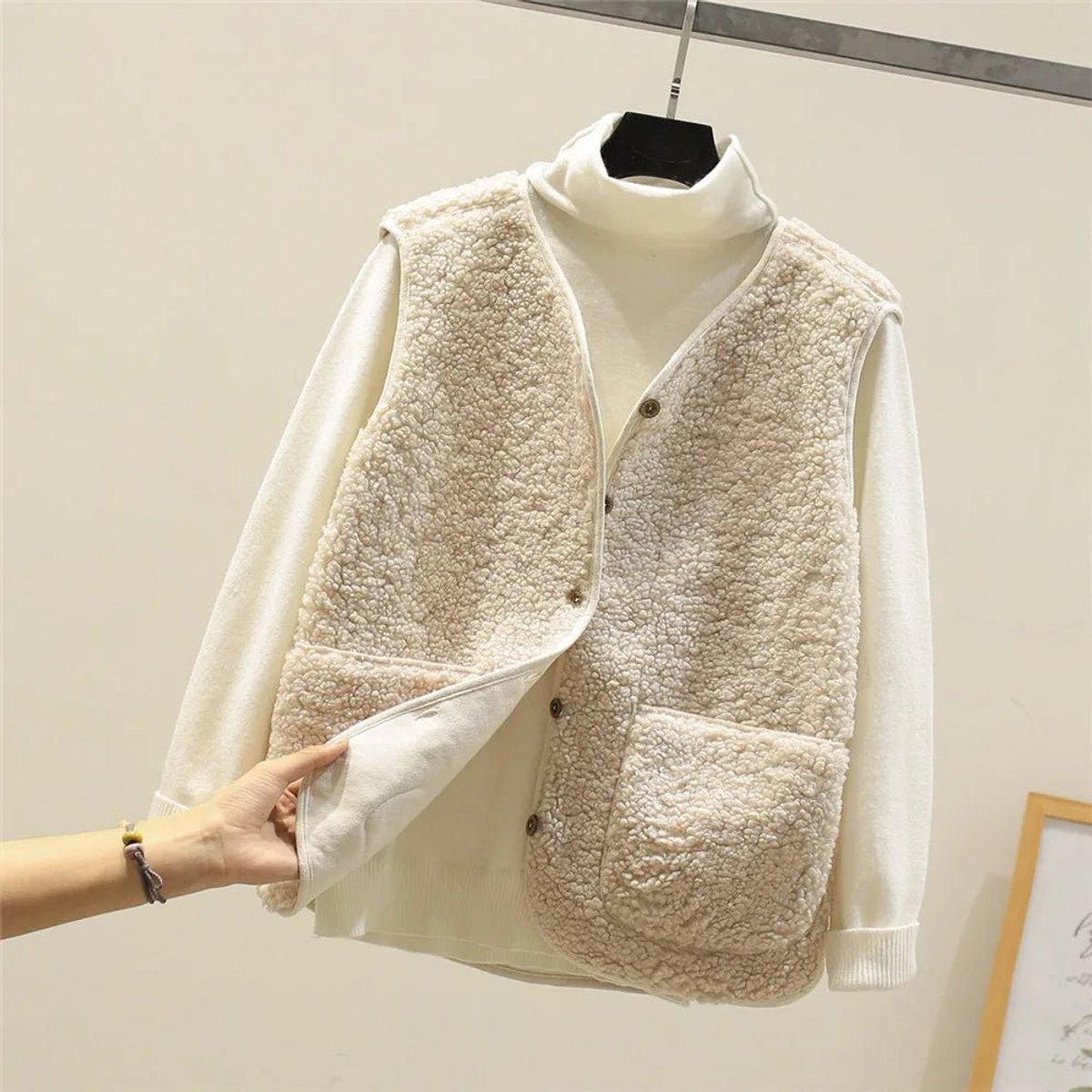 Sleeveless Sherpa Winter Gilet