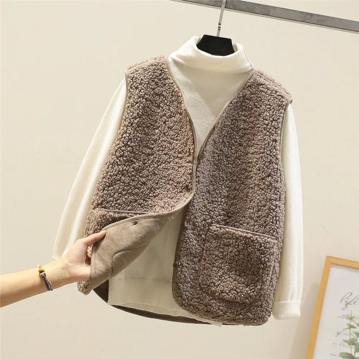 Sleeveless Sherpa Winter Gilet