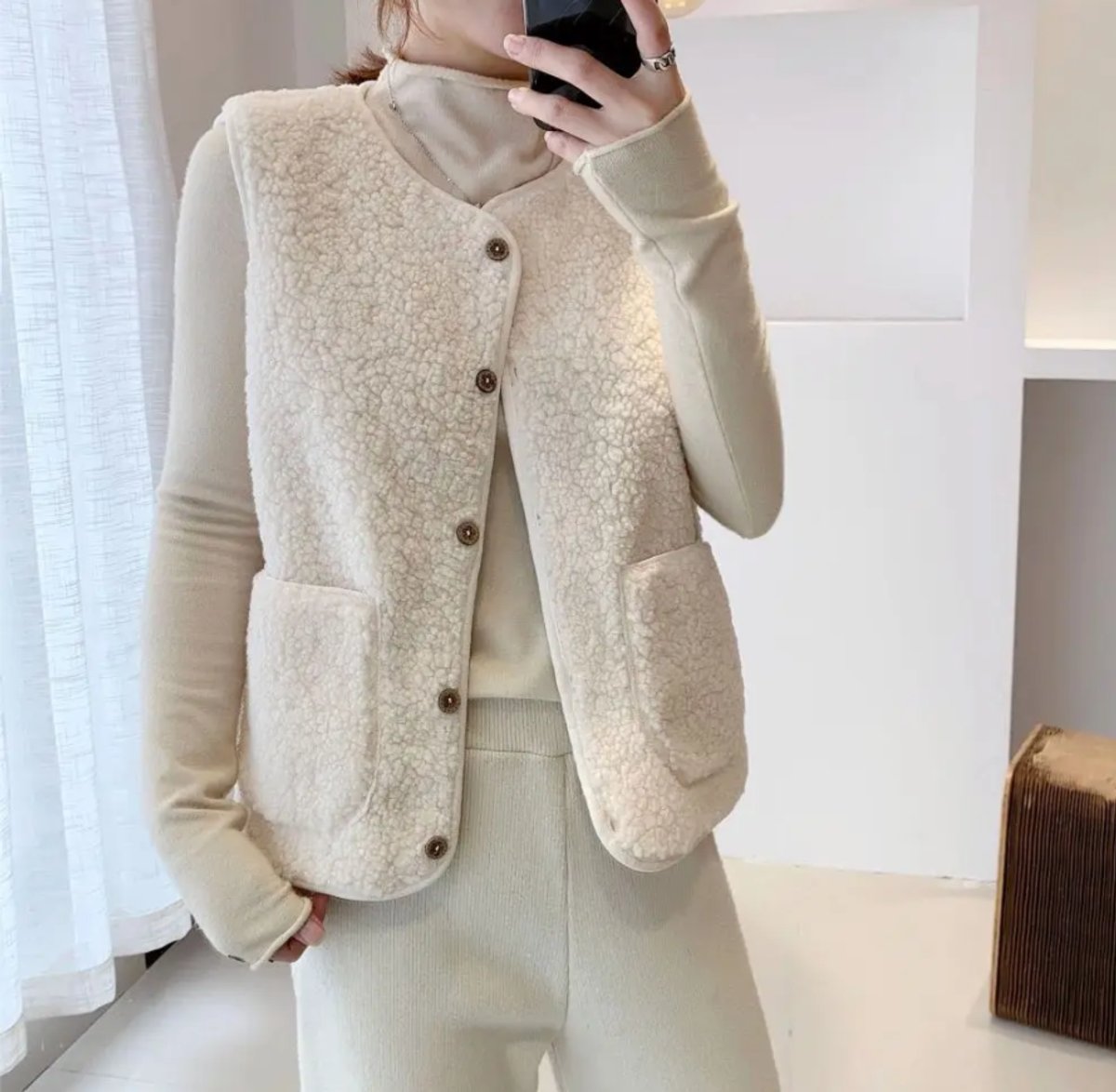 Sleeveless Sherpa Winter Gilet