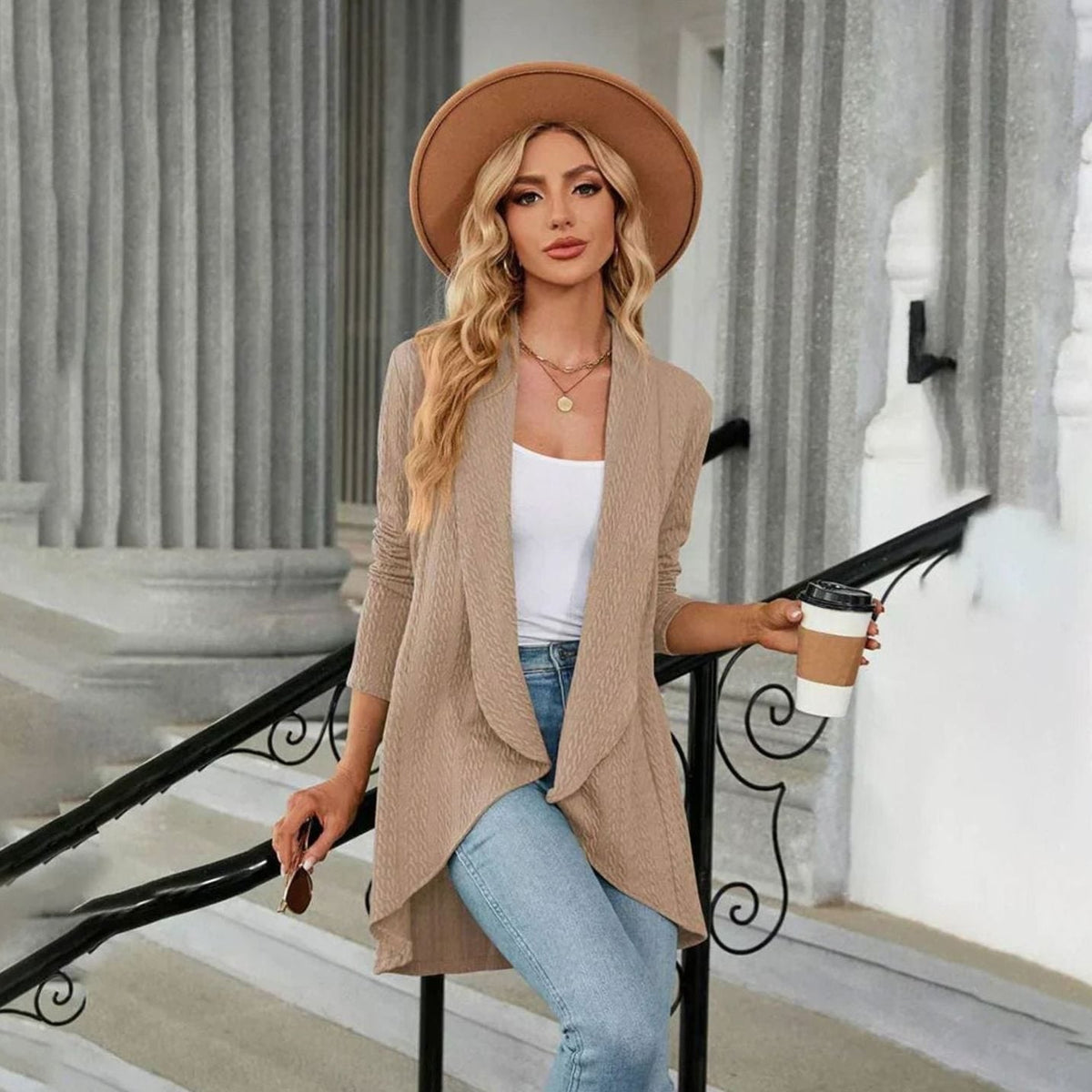 Cable Knit Mid-Season Cardigan