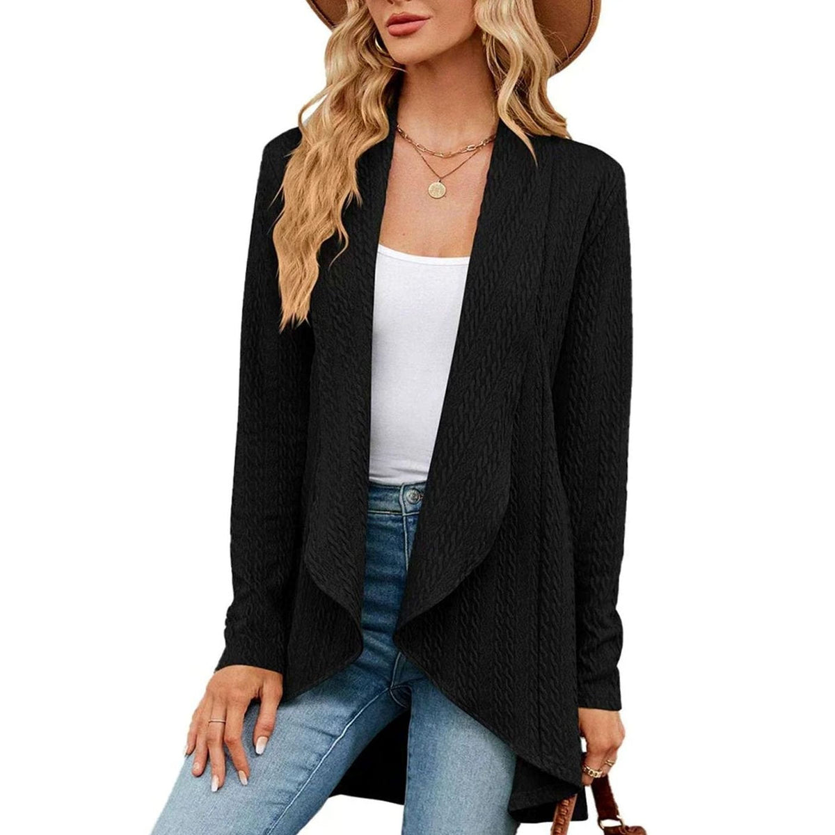 Cable Knit Mid-Season Cardigan