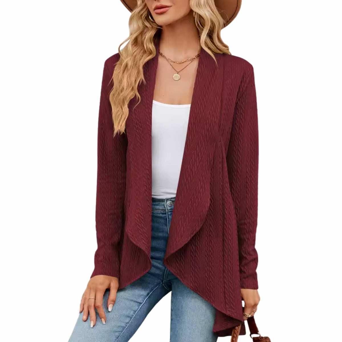 Cable Knit Mid-Season Cardigan