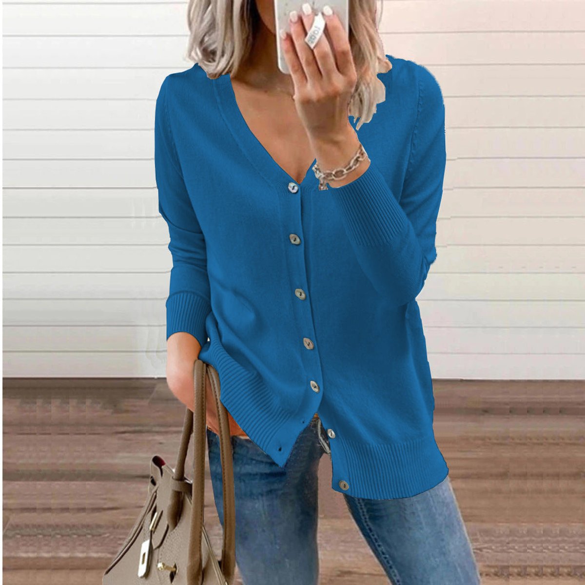 Fine Knit Long Cardigan