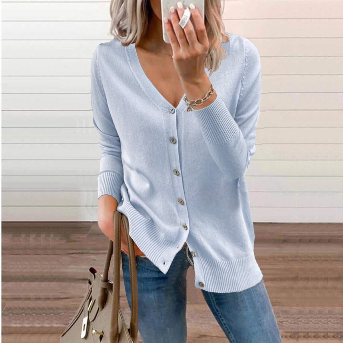 Fine Knit Long Cardigan