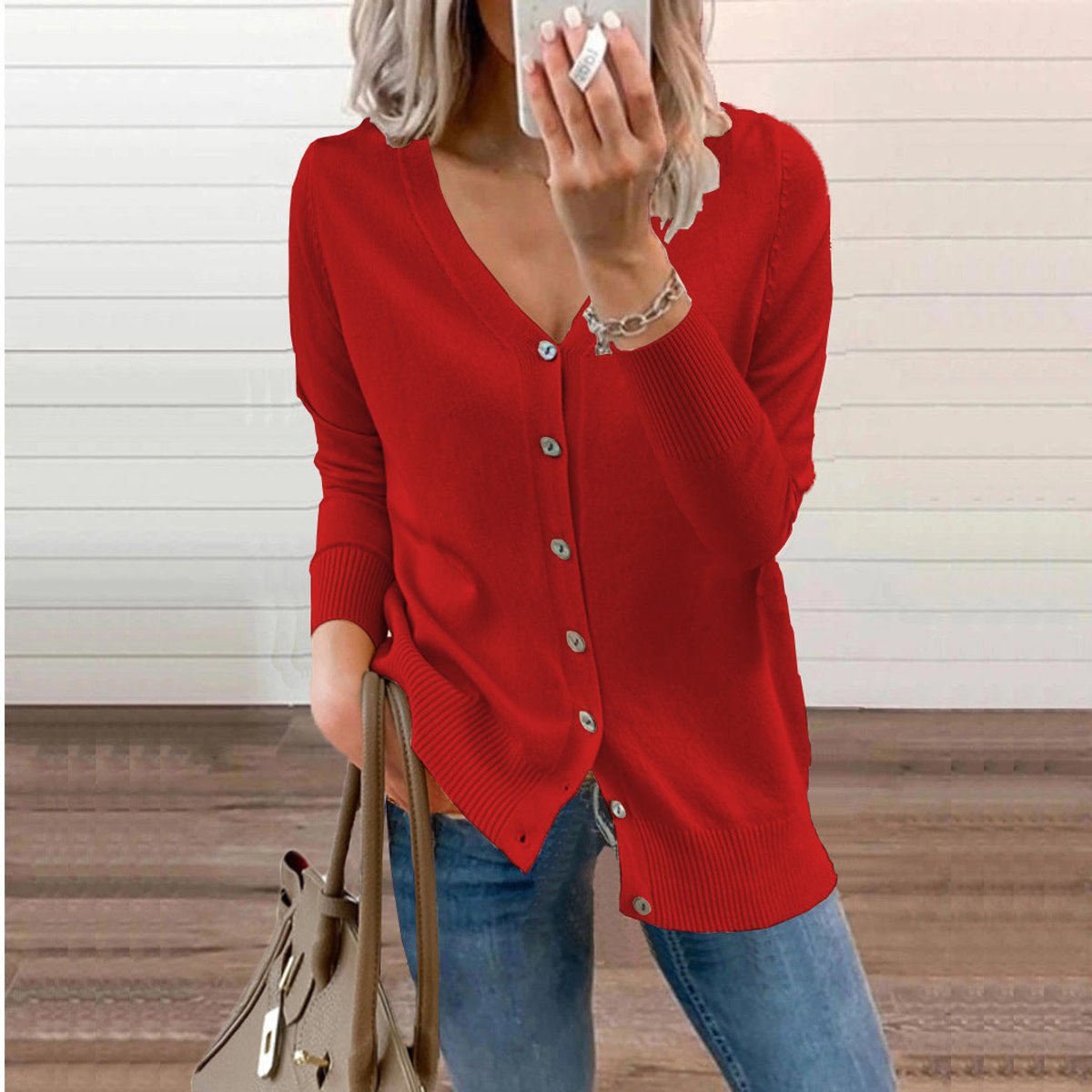 Fine Knit Long Cardigan