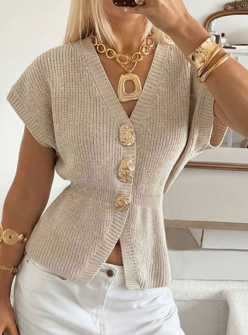 Sleeveless Knit Summer Cardigan