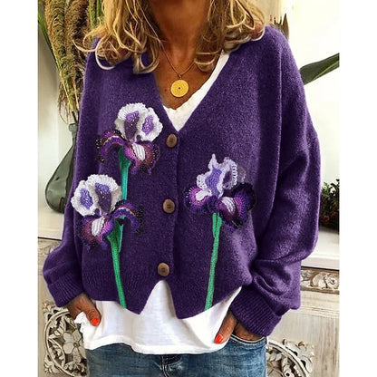 Embroidered Floral Cardigan